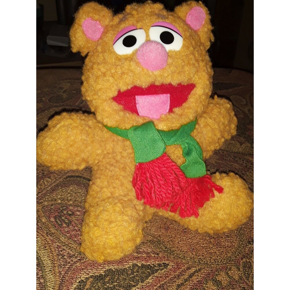 Baby Fozzie Bear Muppets Christmas Plush Toy Jim Henson Vintage